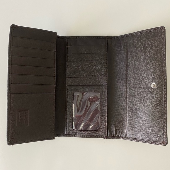 Roots brown tri fold wallet - Picture 3 of 6